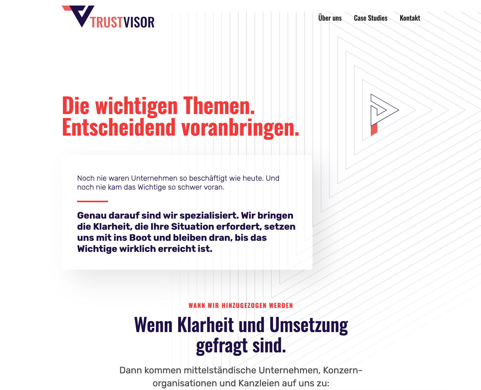 Die neue Website von TrustVisor